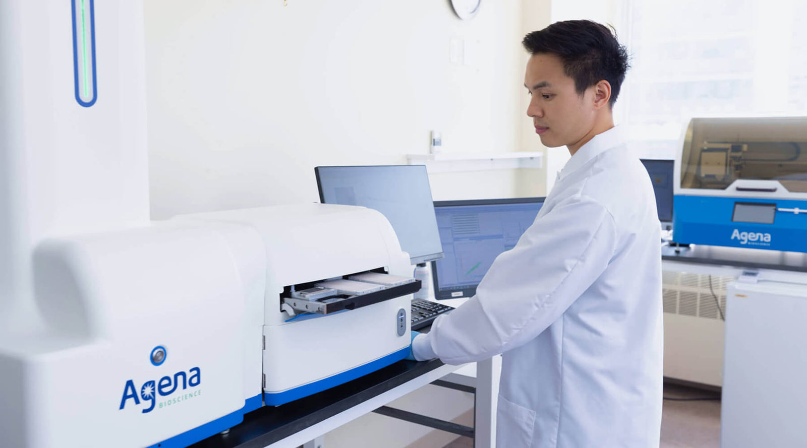 Inagene laboratory technician processing a sample